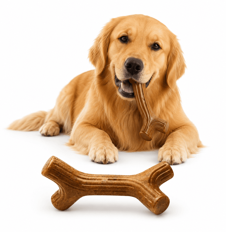 Dog Chew Brown/White Stick