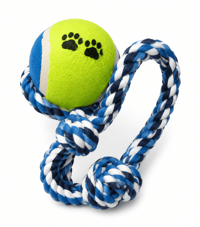 SINGLE LONG ROPE TENNIS BALL