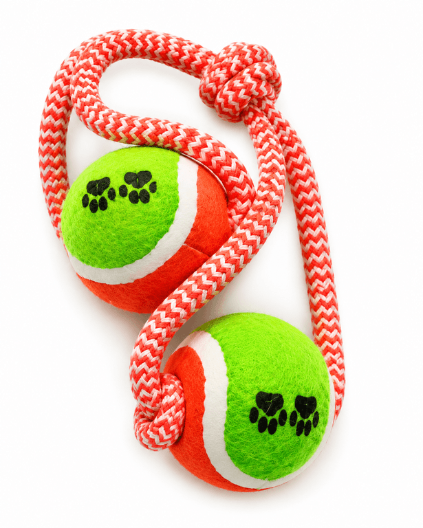 2 IN 1 TENNIS BALL ROPE TOY