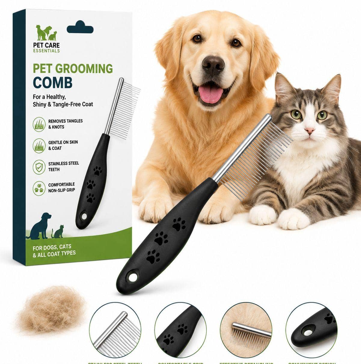 LUXURY PAW SINGLE SIDED COMB
