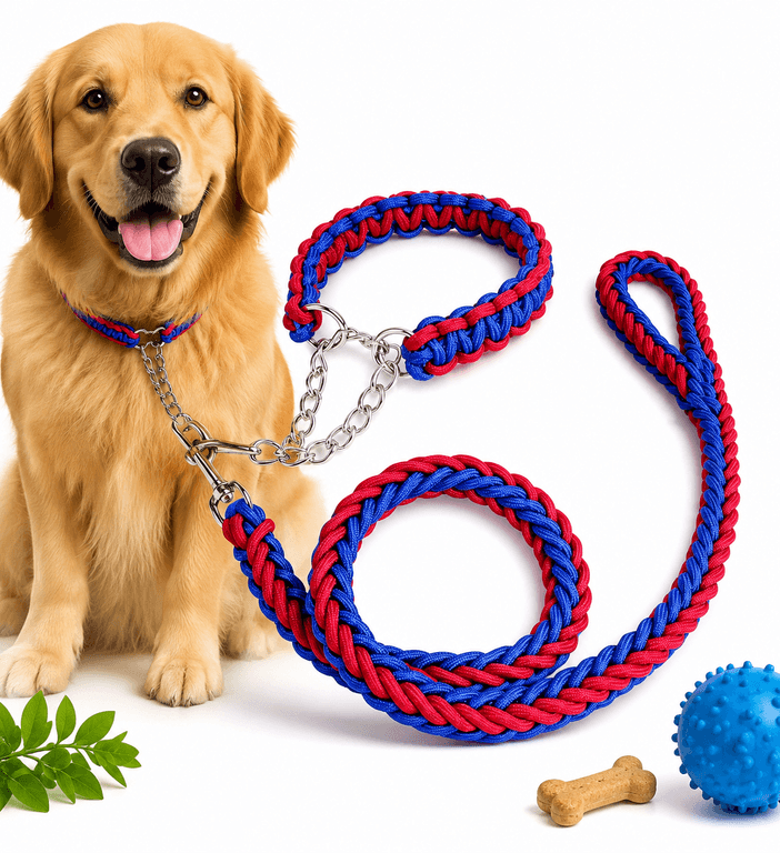 WOOVEN LEASH WITH COLLAR (2.0)